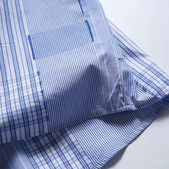 Stripe Splice Pocket  Cargo Shirts