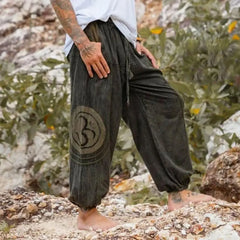 Vintage Ethnic  Drawstring Pants