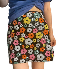 Boho Flower Mini Skirt