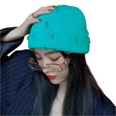 Winter Skullcap With Metal Hoops