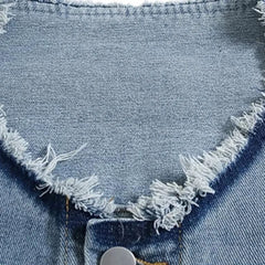 Raw-Finish Denim Shirt