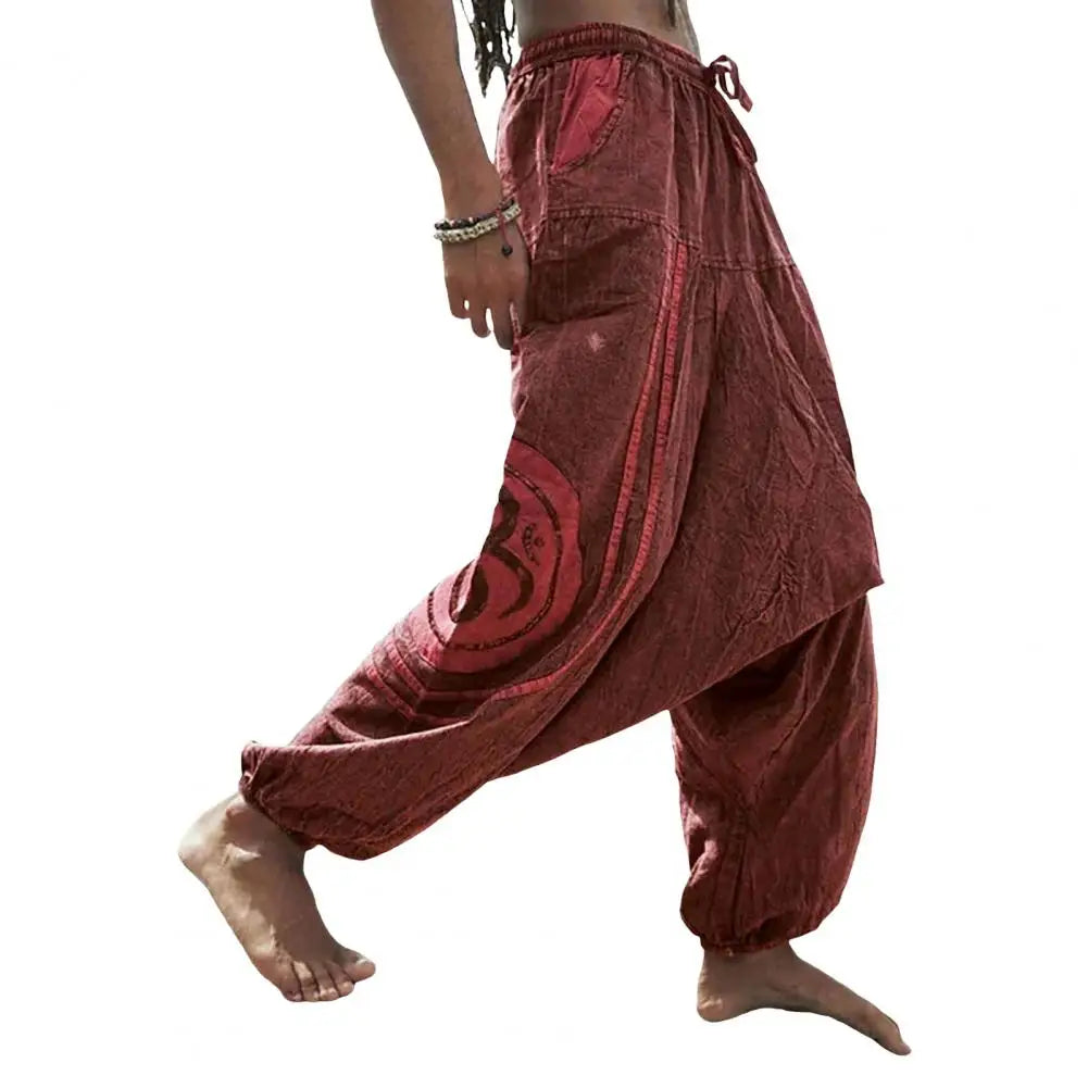 Vintage Ethnic  Drawstring Pants