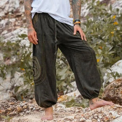 Vintage Ethnic  Drawstring Pants